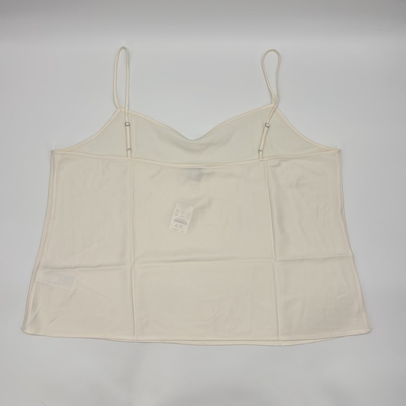 J Crew Factory Shiny v neck adjustable strap camisole in Ivory size 2X NWT CC937 - Picture 2 of 11